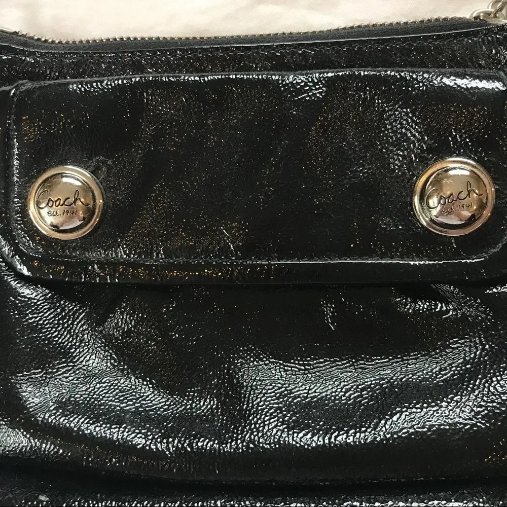 Coach black Patent leather Crossbody purse